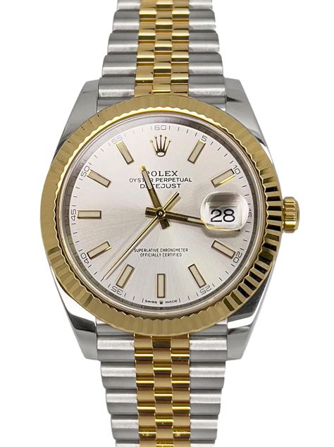 gold rolex vs silver|rolex datejust 41 gold silver.